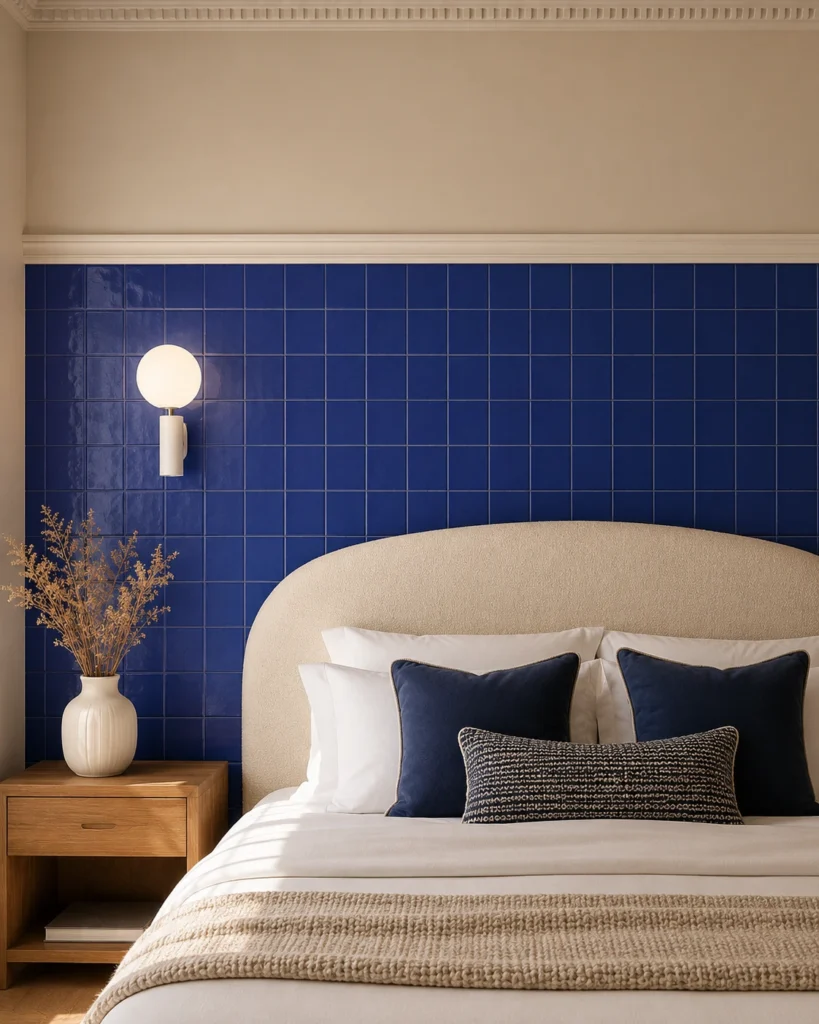 Blue Iriant Bali Glaze Lavastone Design Interior Inspiration Bedroom