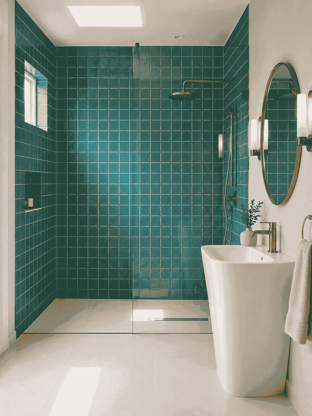 bathroom design with blue mareena modern double wall (1)